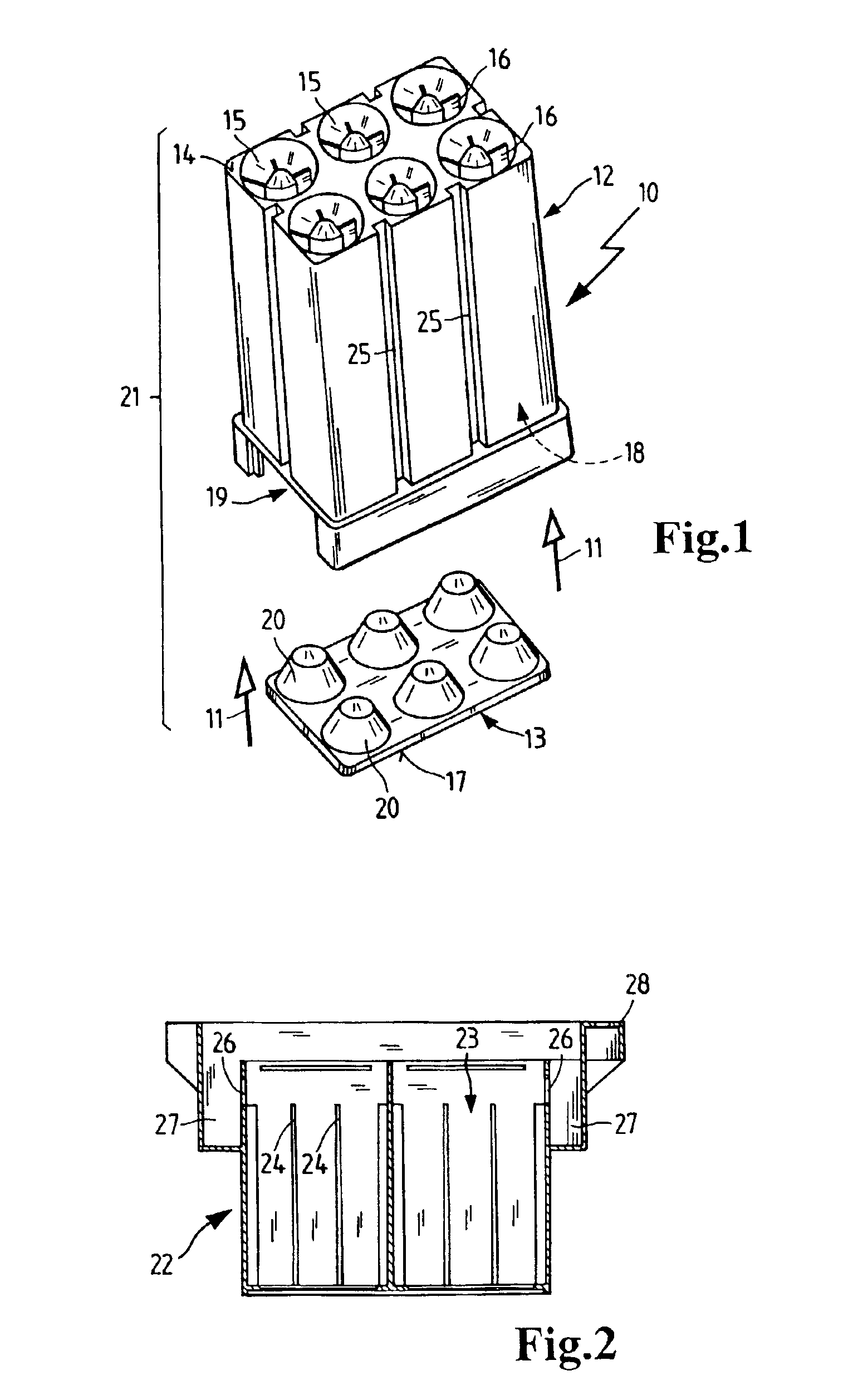 Multicell cyclone and method for producing it