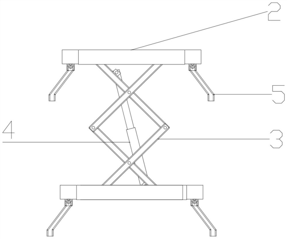 A fully automatic scissor robot climbing frame