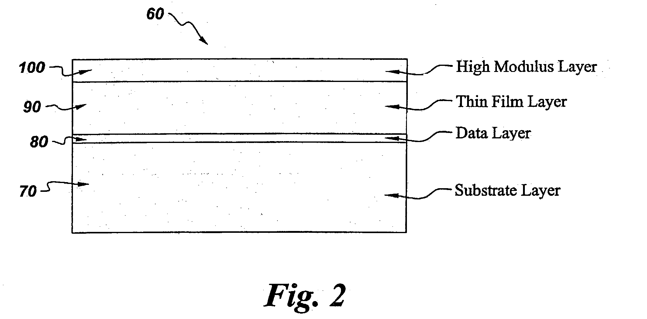 Storage medium for data with improved dimensional stability