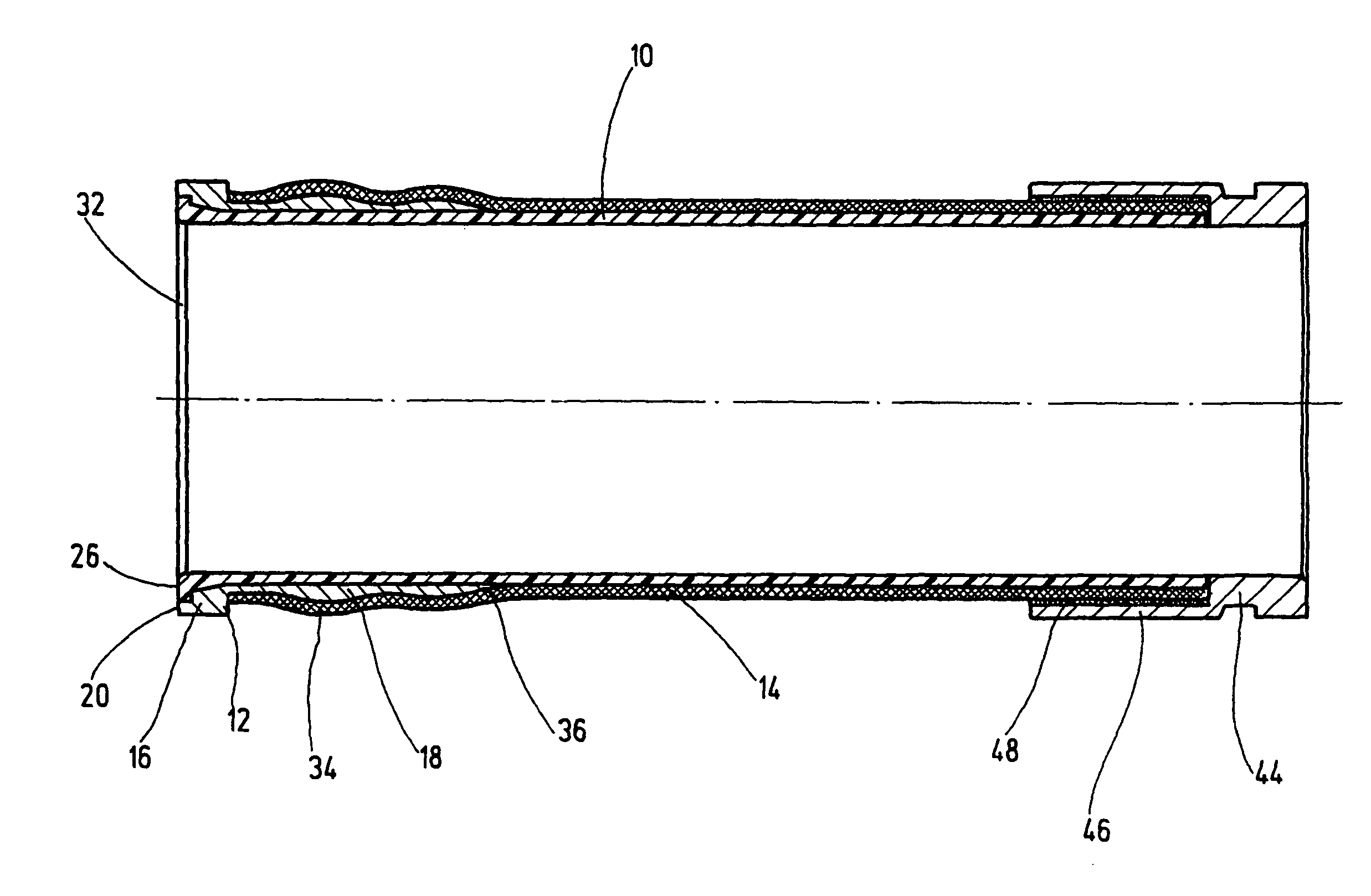 Tube for transporting high-viscosity materials