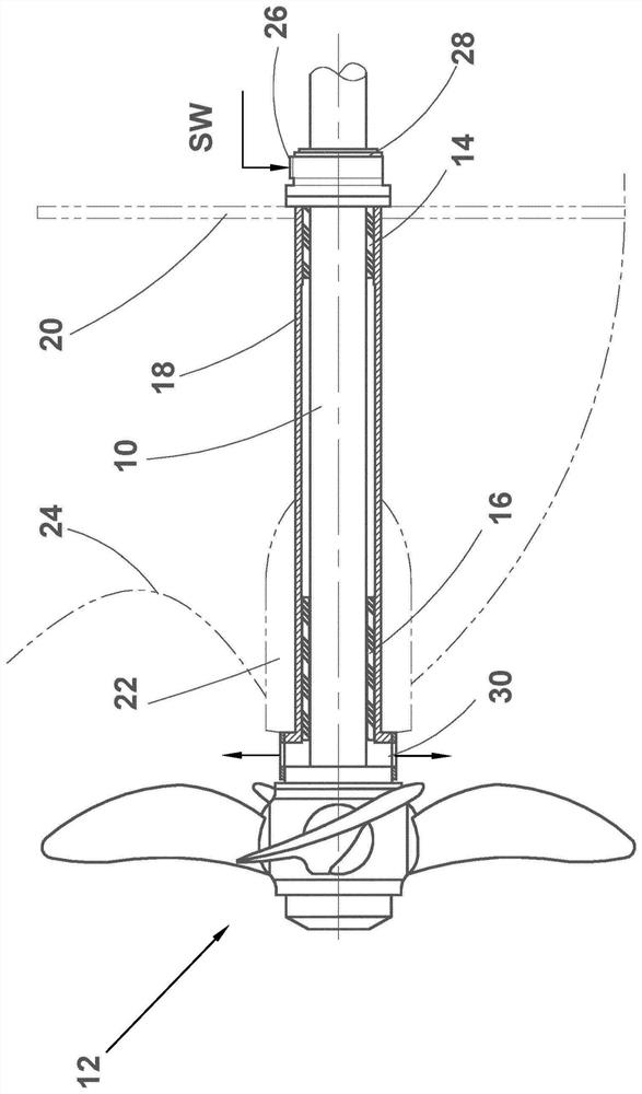 Apparatus for supporting a propeller shaft of a marine vessel and method of servicing the apparatus