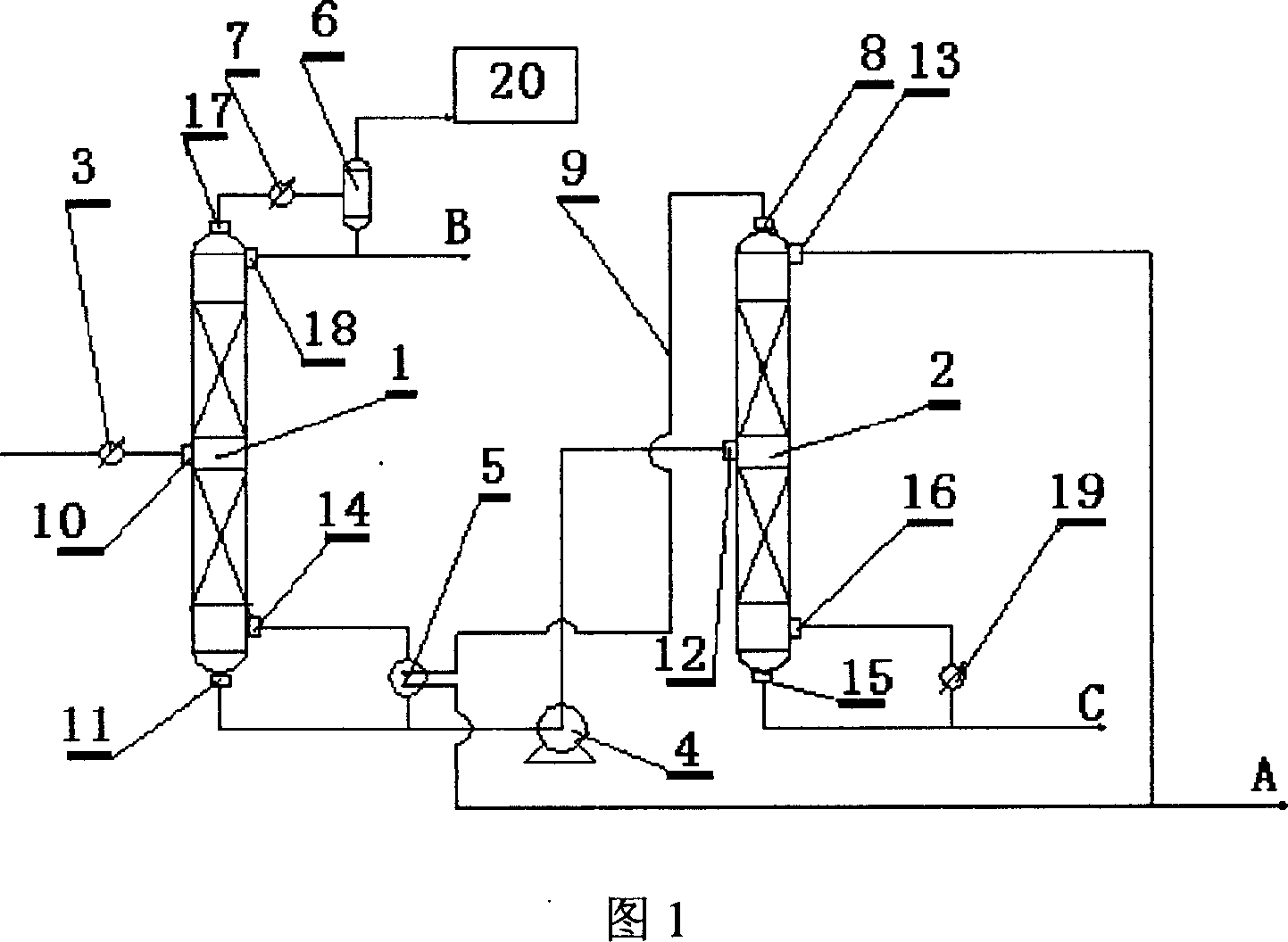 Method and device for separating 1,2,3-trimethylbenzene