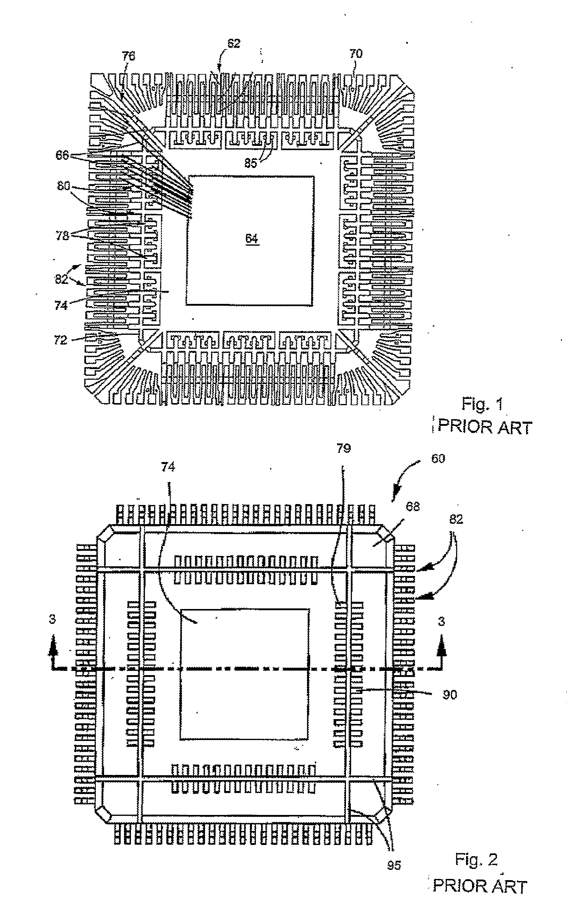 Quad flat semiconductor device with additional contacts