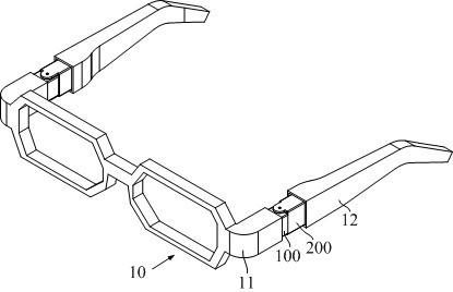 Glasses leg assembly and head-mounted equipment