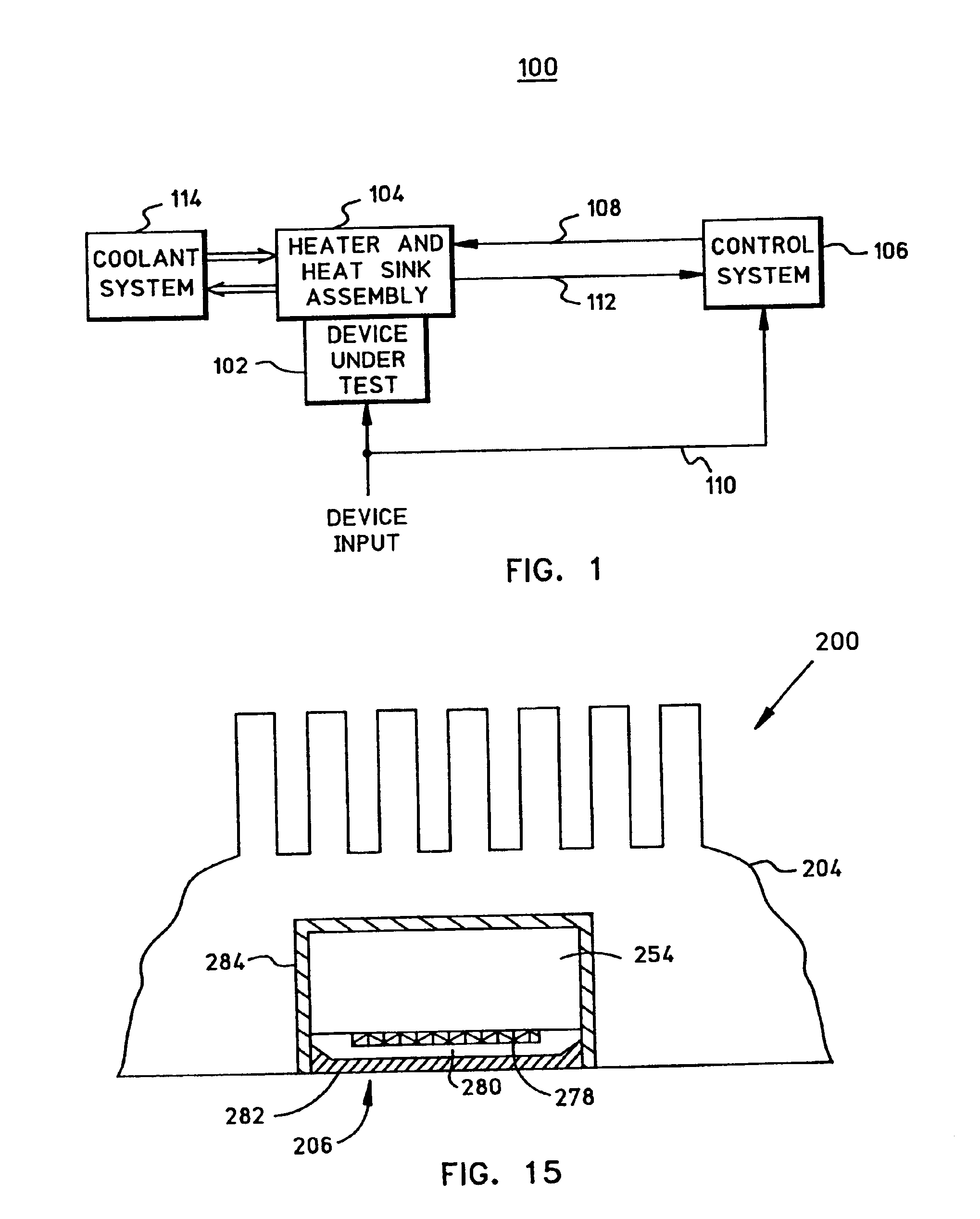 Method for controlling the temperature of an electronic component under test