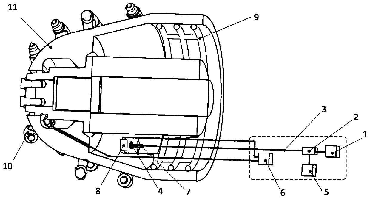 Coal mine advanced detection method for heading machine