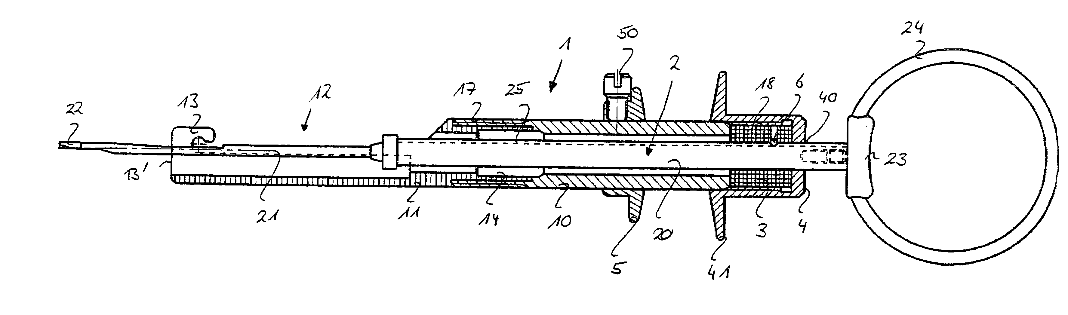 Device for inserting a lens into an eye