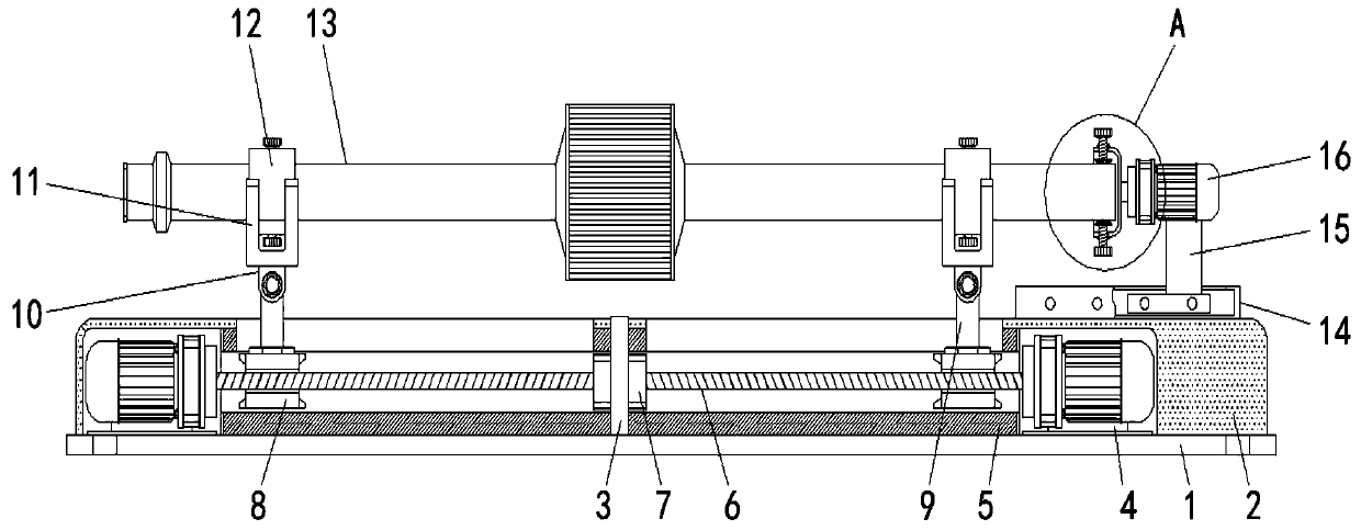 Convenient-to-drag-and-drop adjustable clamp for gear shaft machining