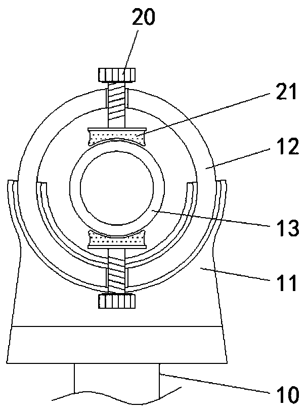 Convenient-to-drag-and-drop adjustable clamp for gear shaft machining