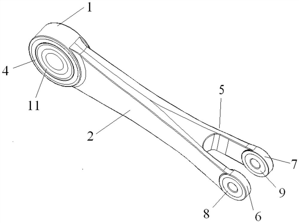 Light-weight large-load commercial vehicle stabilizer bar and suspender assembly and preparation method thereof