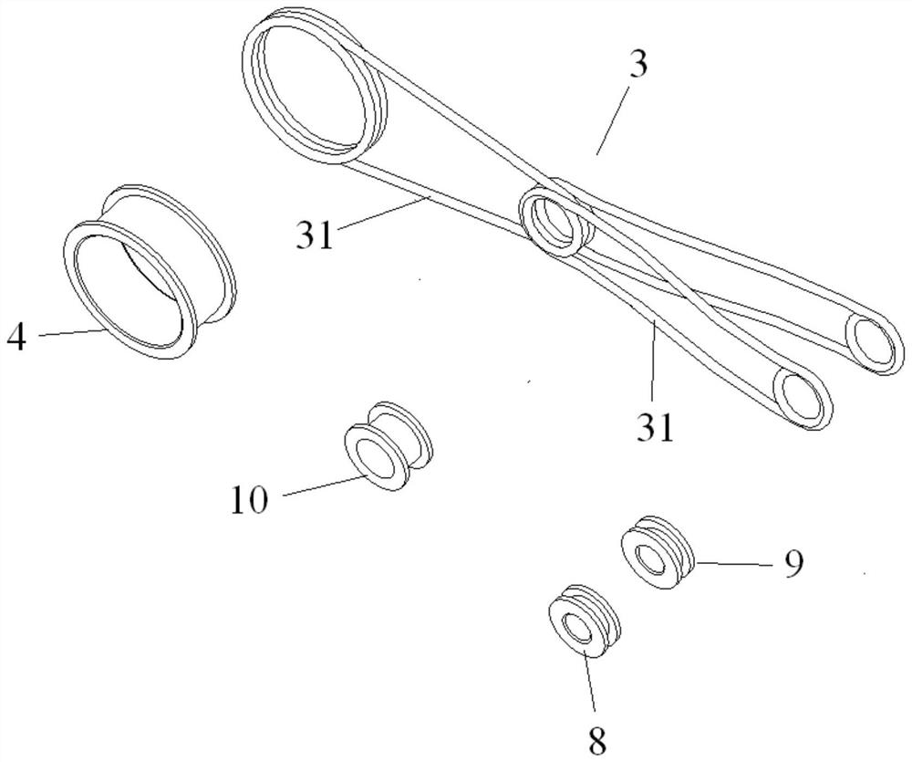 Light-weight large-load commercial vehicle stabilizer bar and suspender assembly and preparation method thereof