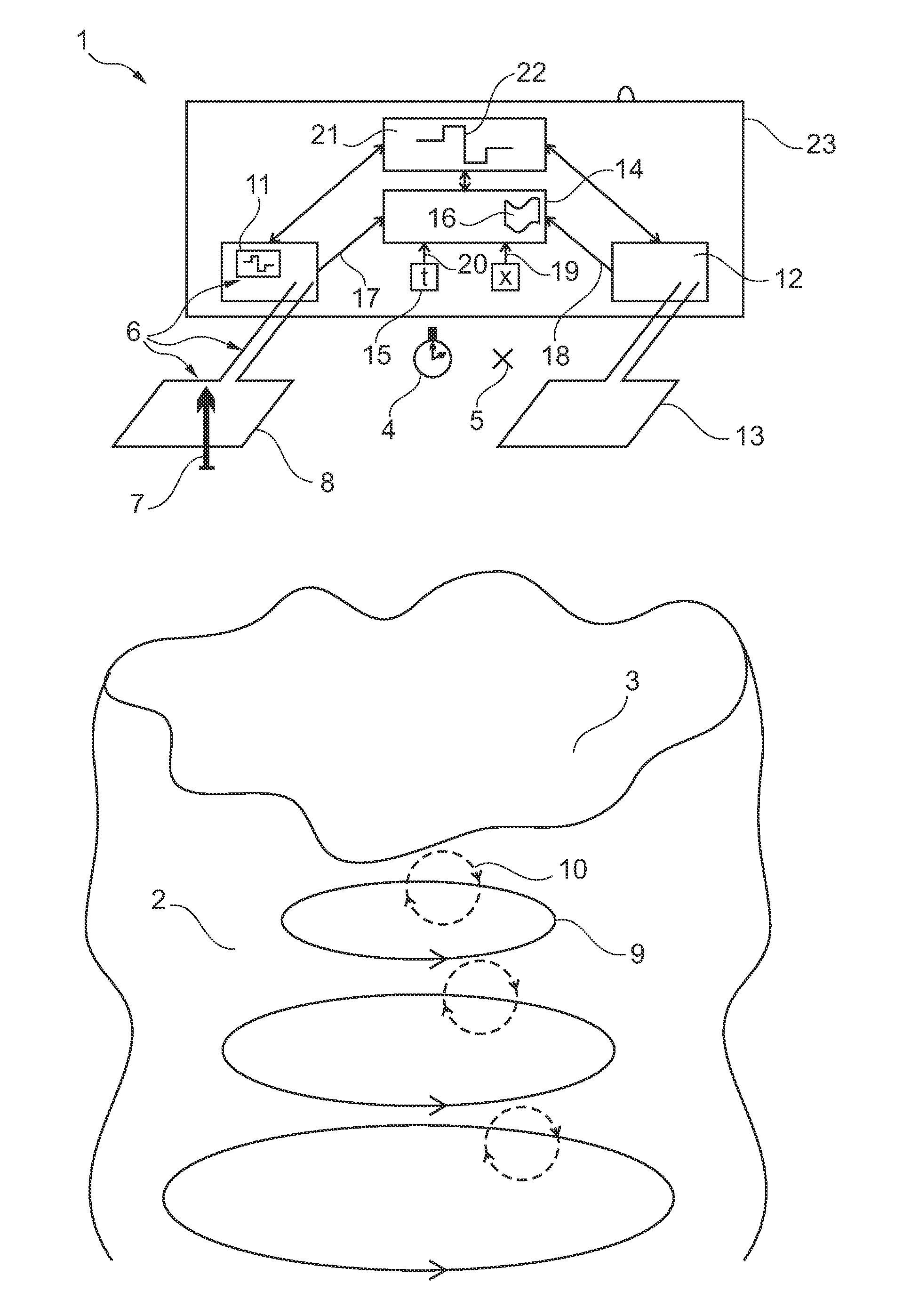 Method and system for mapping a geological structure of a formation on one side of a surface using magnetic moments of different values