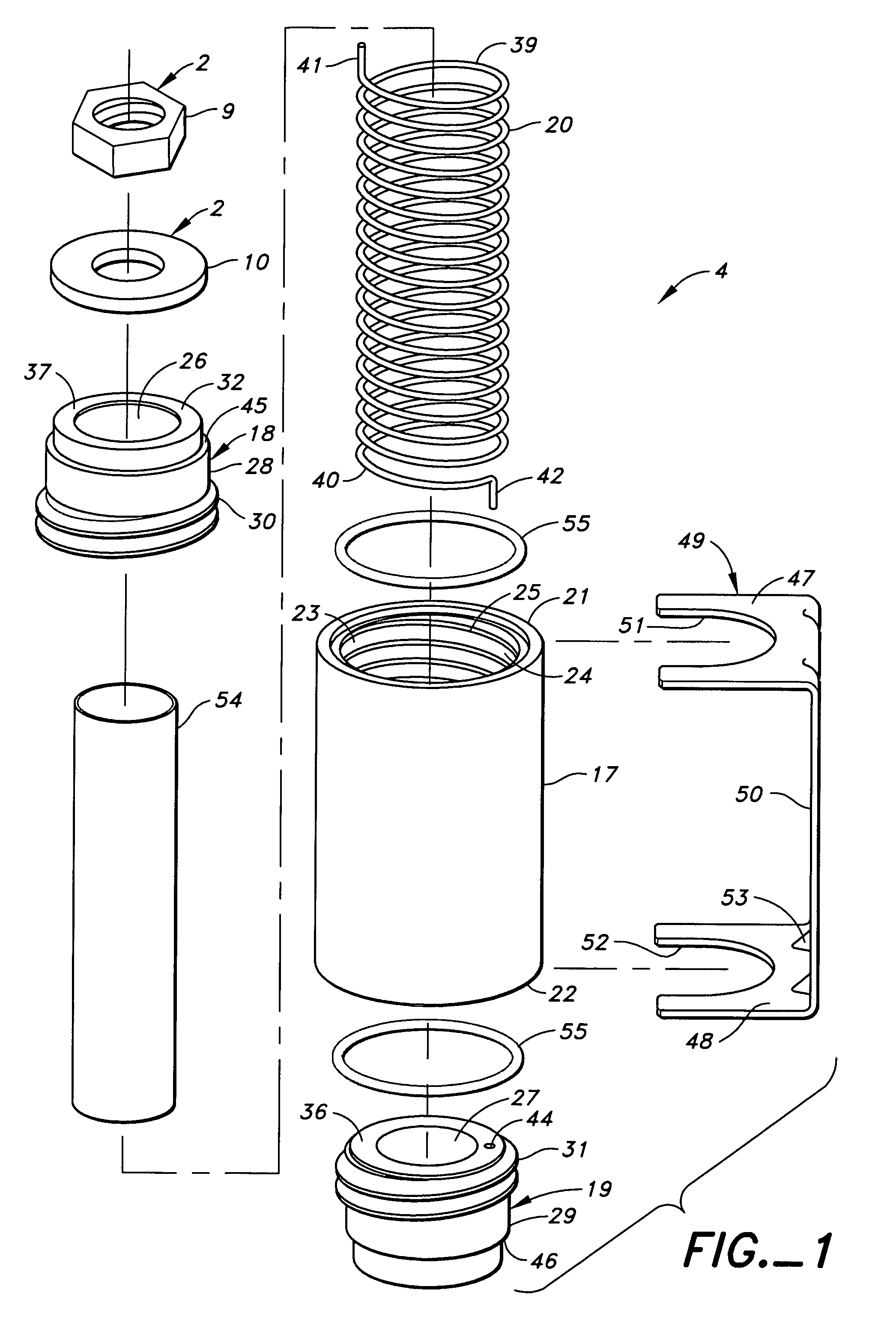 Automatic take-up device with internal spring