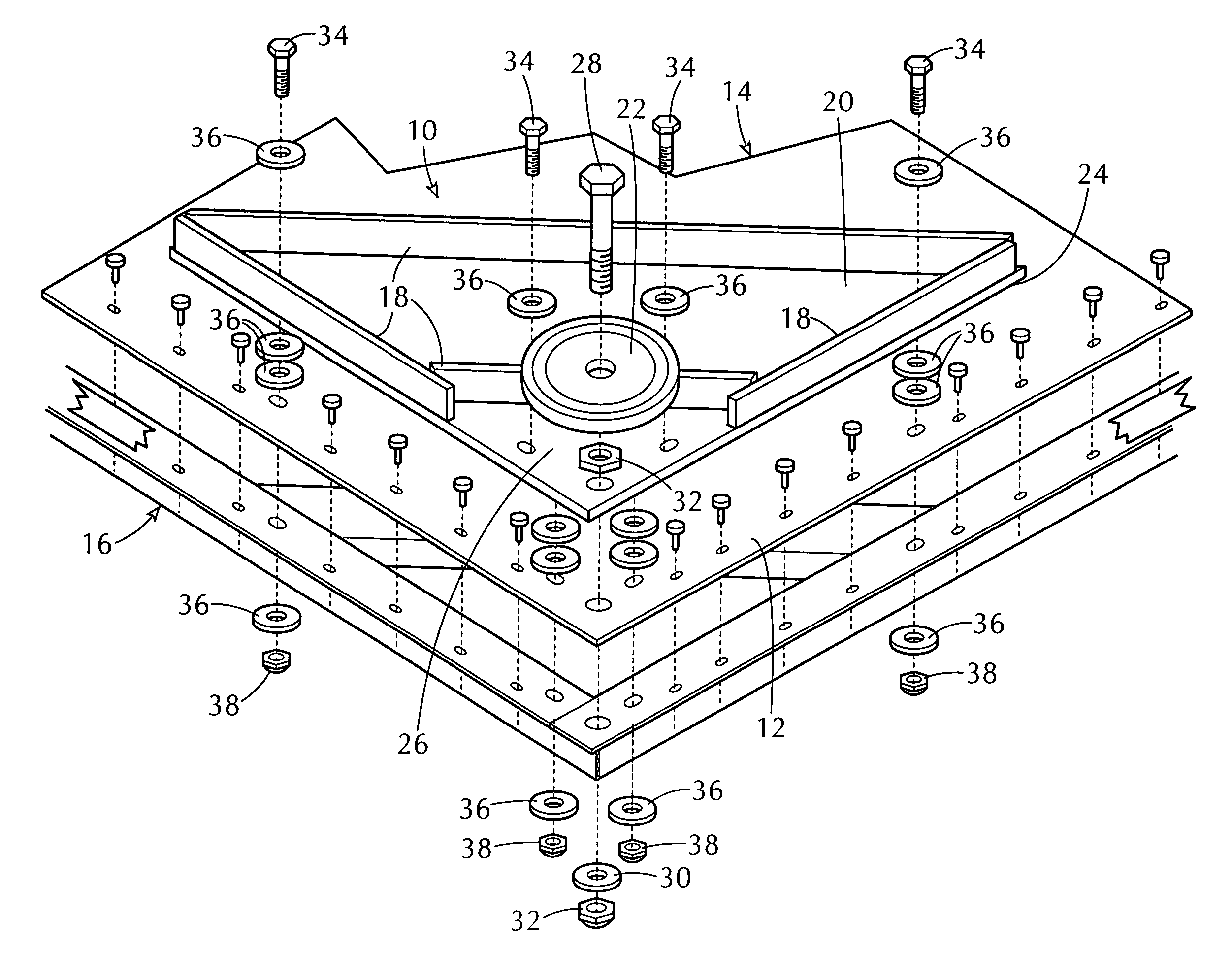 Stacking pocket for disposing at a corner of a roof of a shipping container and for holding a caster wheel of an above-stacked shipping container