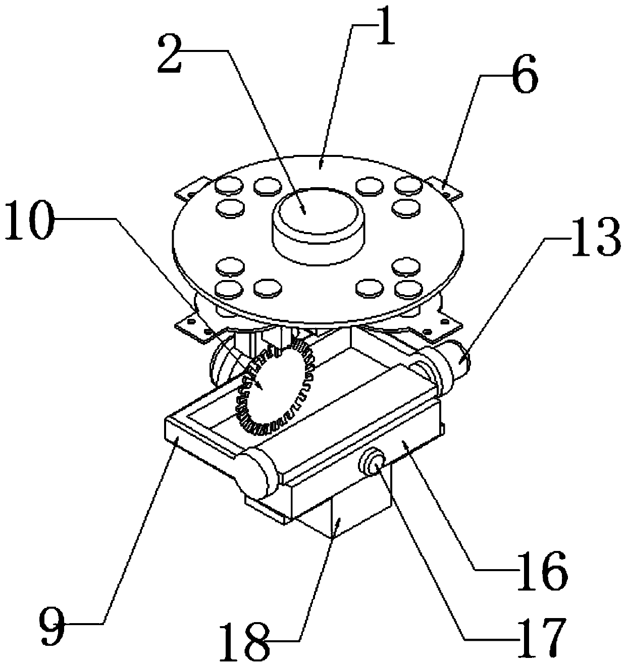 Auxiliary structure of atmospheric pollution data acquisition device employing unmanned aerial vehicle