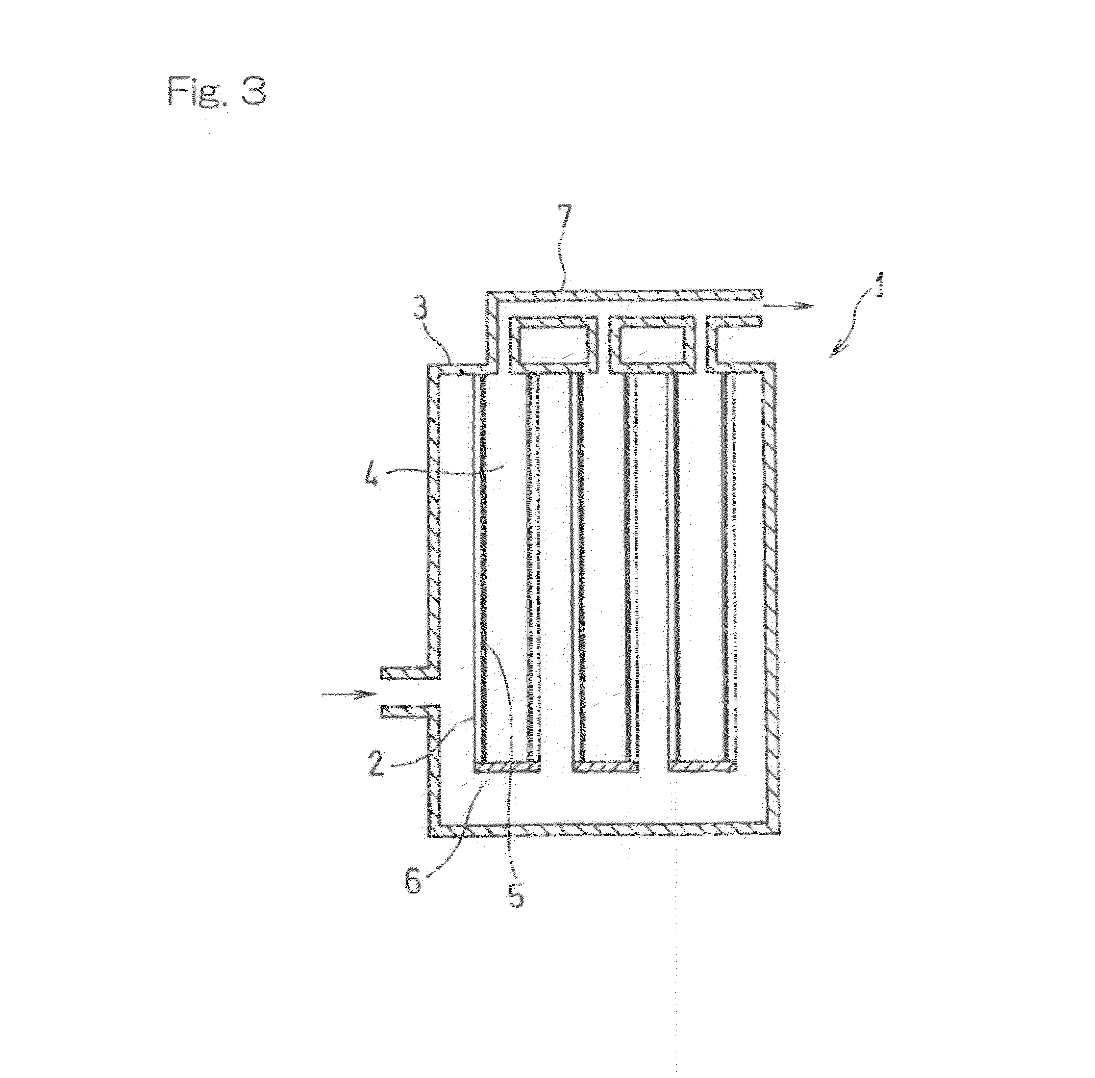 Filtering material for filter, and water filtering apparatus provided with filtering material