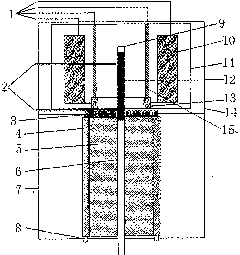 Device for directionally solidifying by locally and forcibly heating with resistance at high gradient