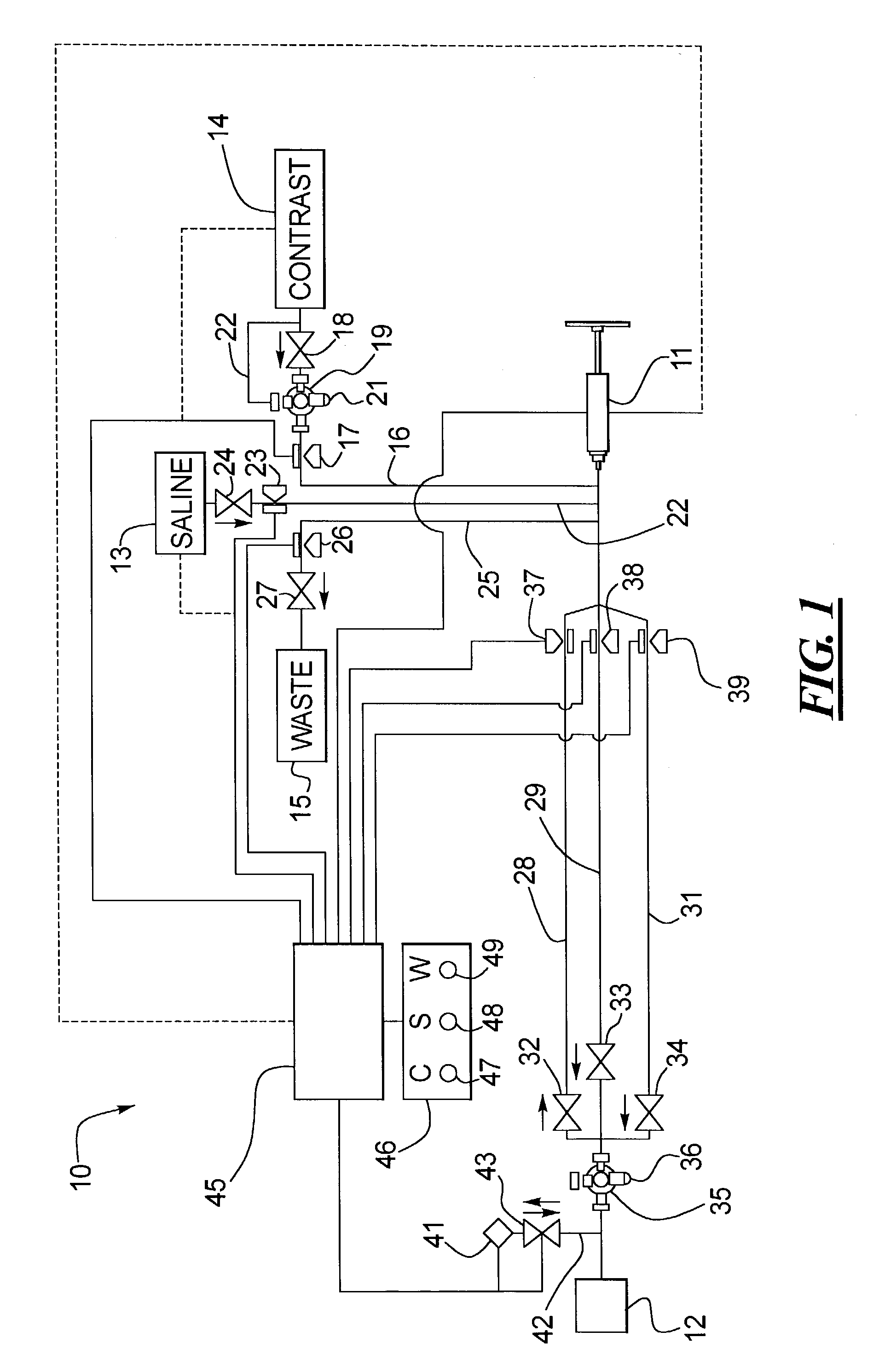 Angiographic fluid control system