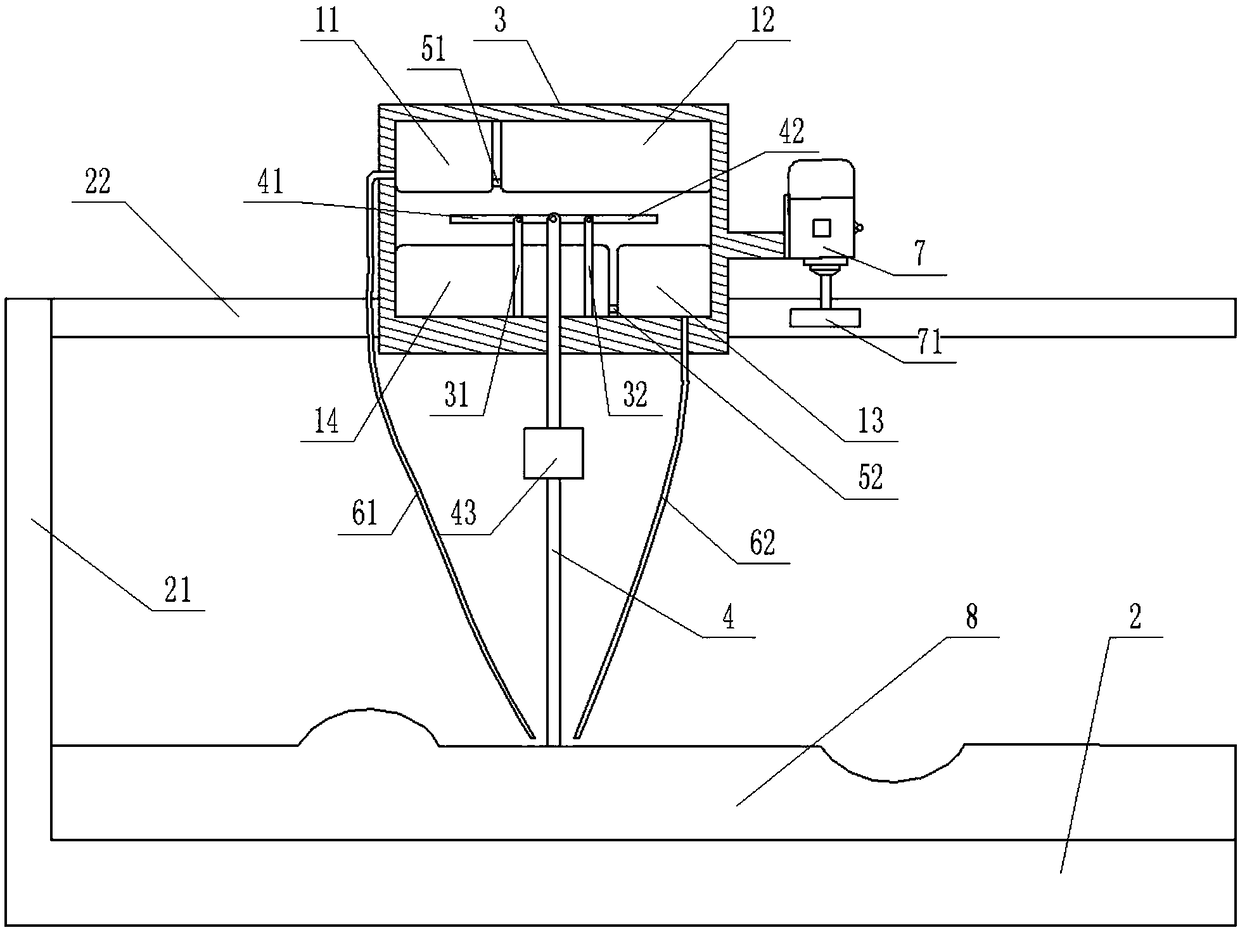 Mechanism for detecting flatness of injection molding part