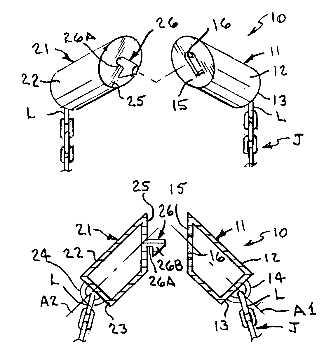 Twist lock clasp and coupling method