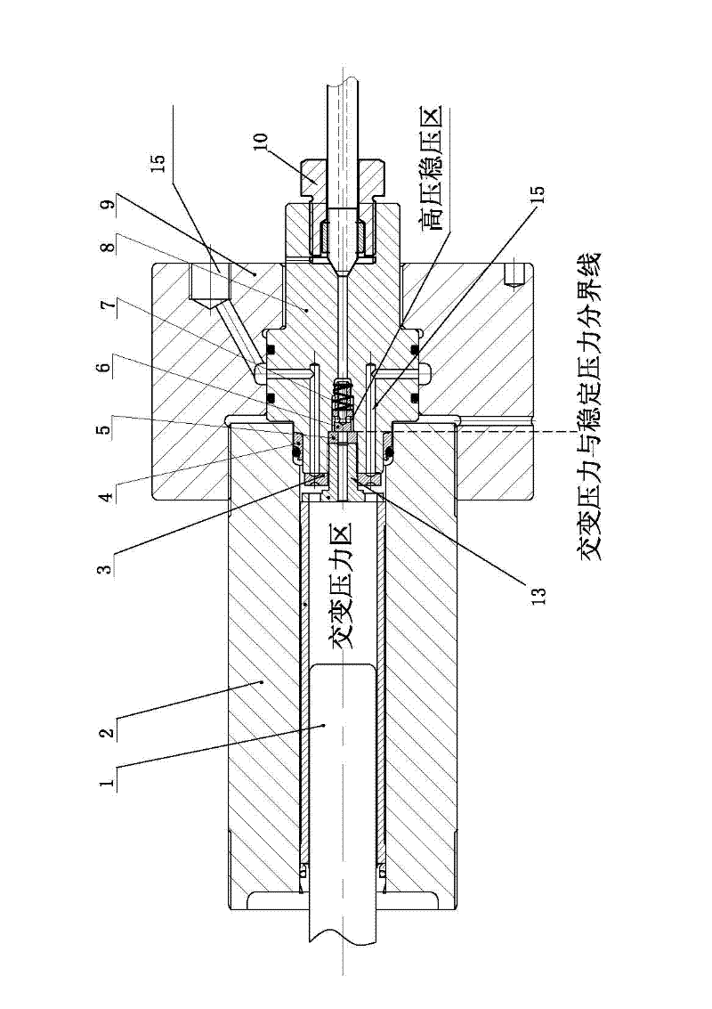 Novel balanced type water inlet and outlet valve group of ultrahigh pressure supercharger