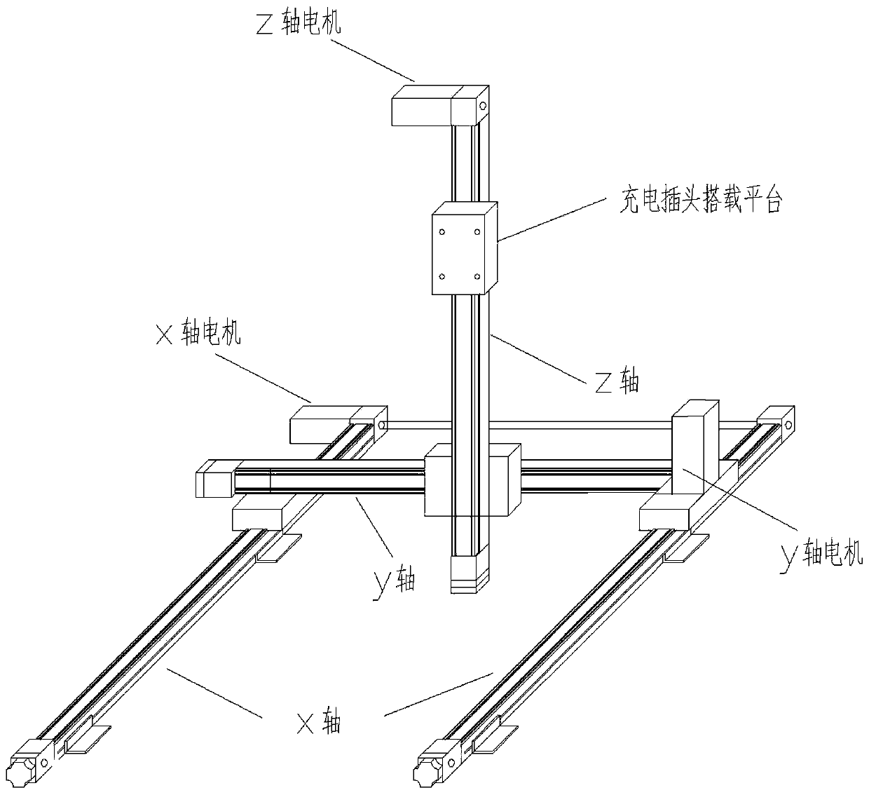 Charging interface automatic docking device for new energy vehicle