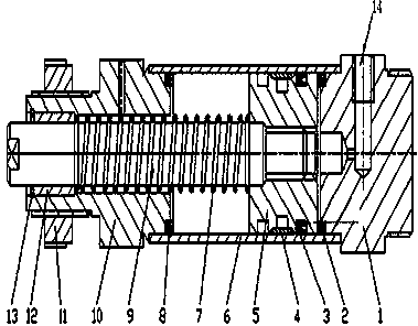 Single-piston hydraulic oil cylinder