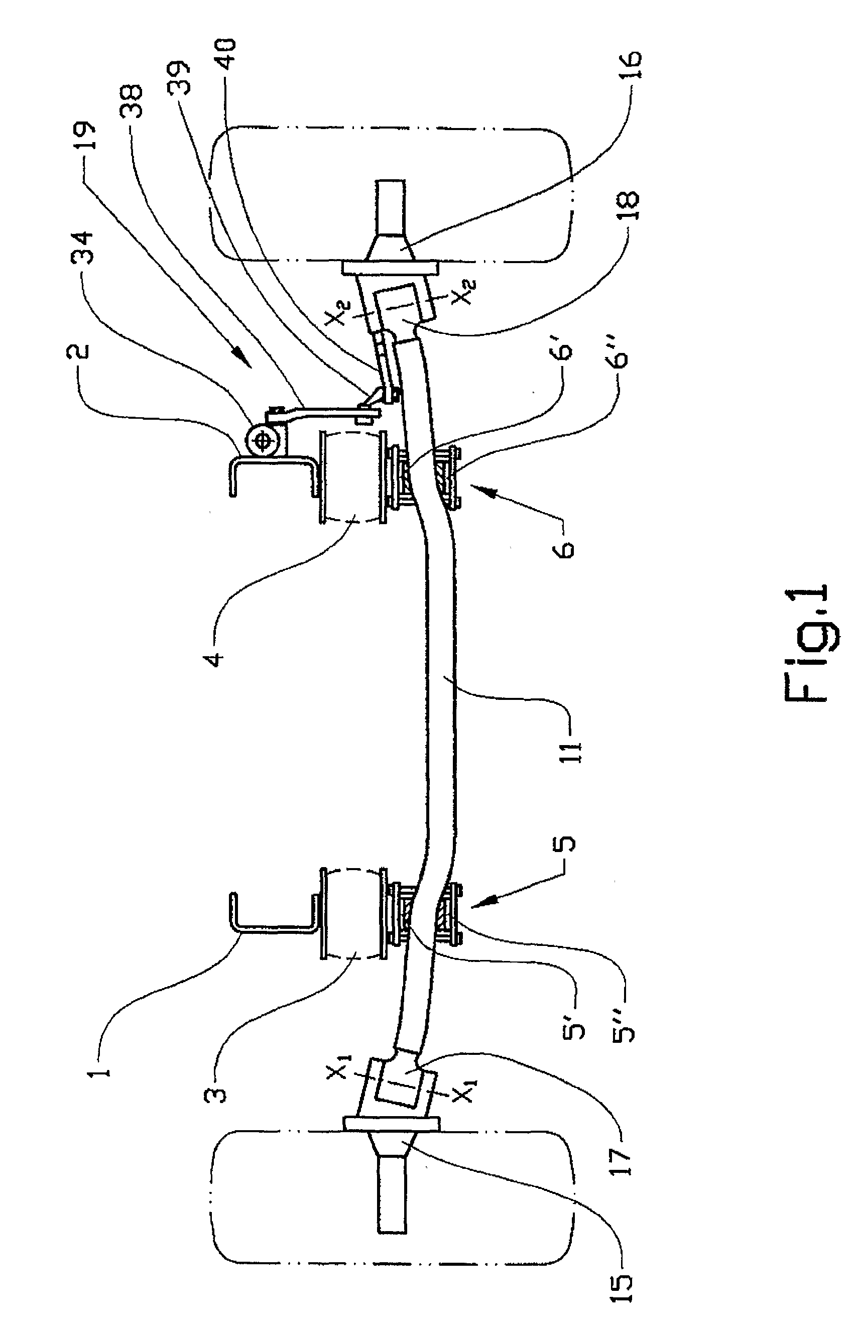 Wheel suspension for vehicles