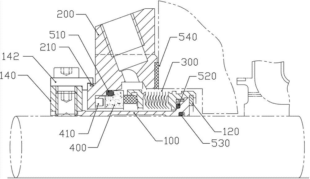 Mechanical seal structure for narrow seal chamber