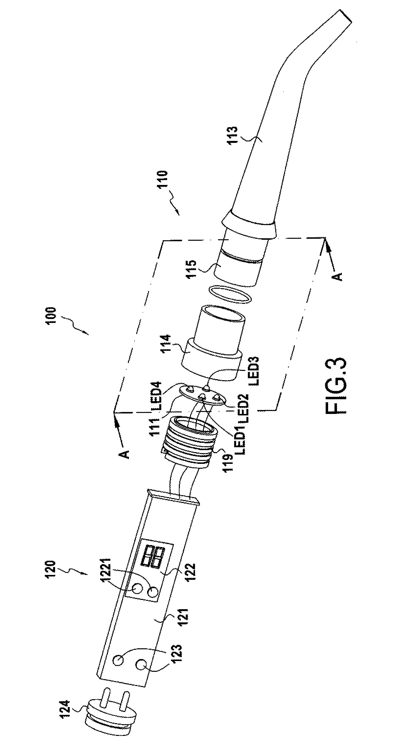 Spectral scanning photocrosslinking device