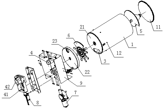 Device and method for metering and distributing powder