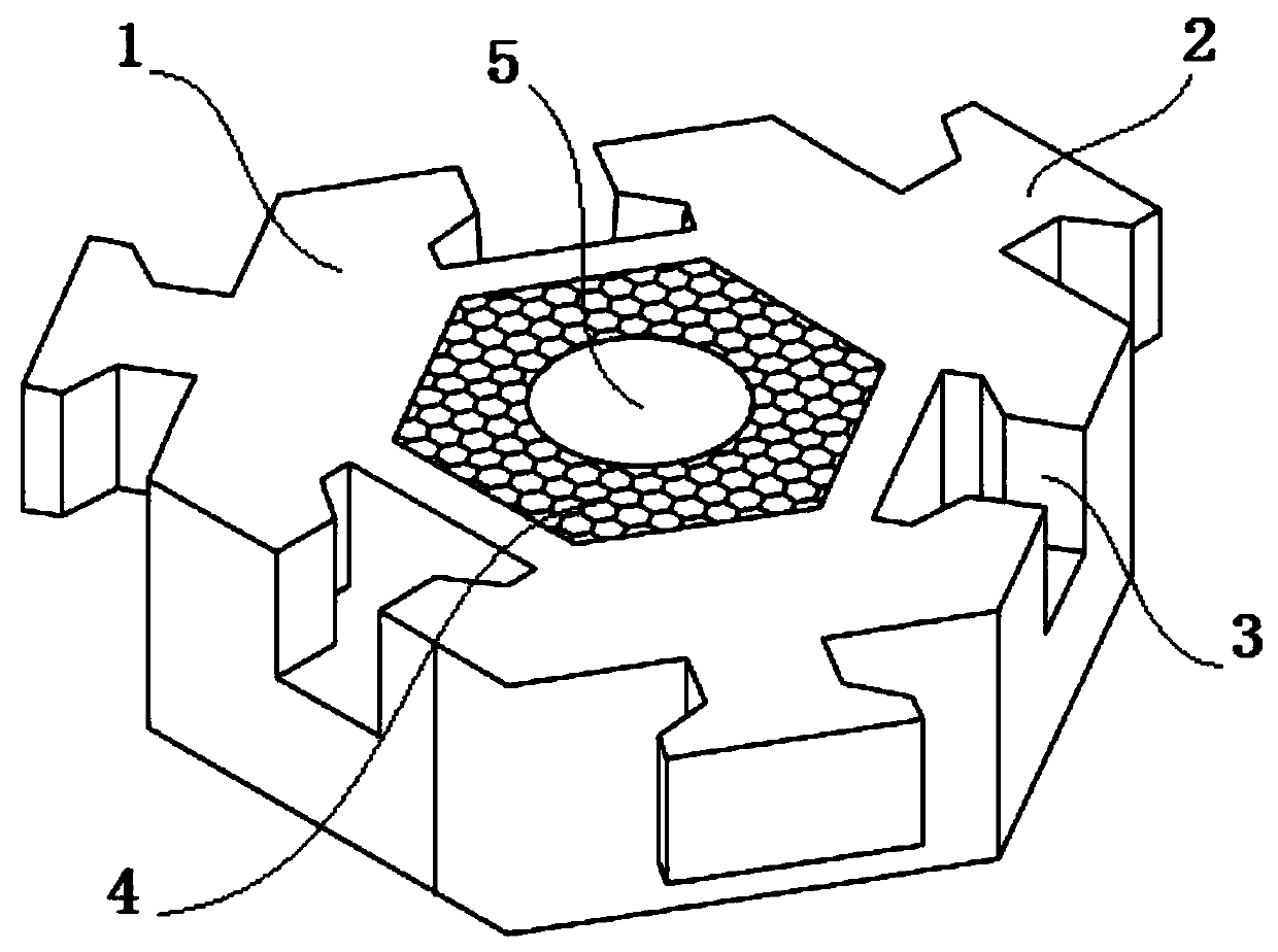 Omnibearing interlocking ecological slope protection brick and preparation method thereof