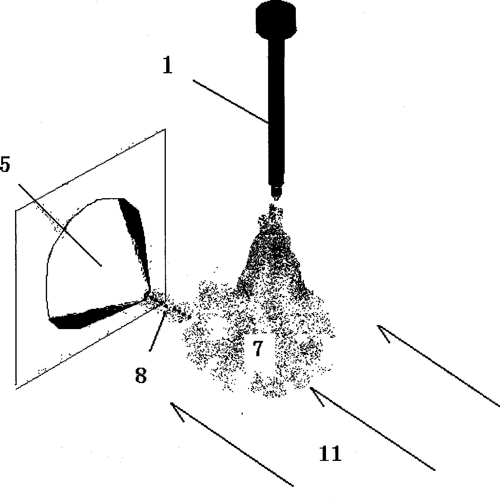 Open type atomizing field desorption ionization method and apparatus thereof