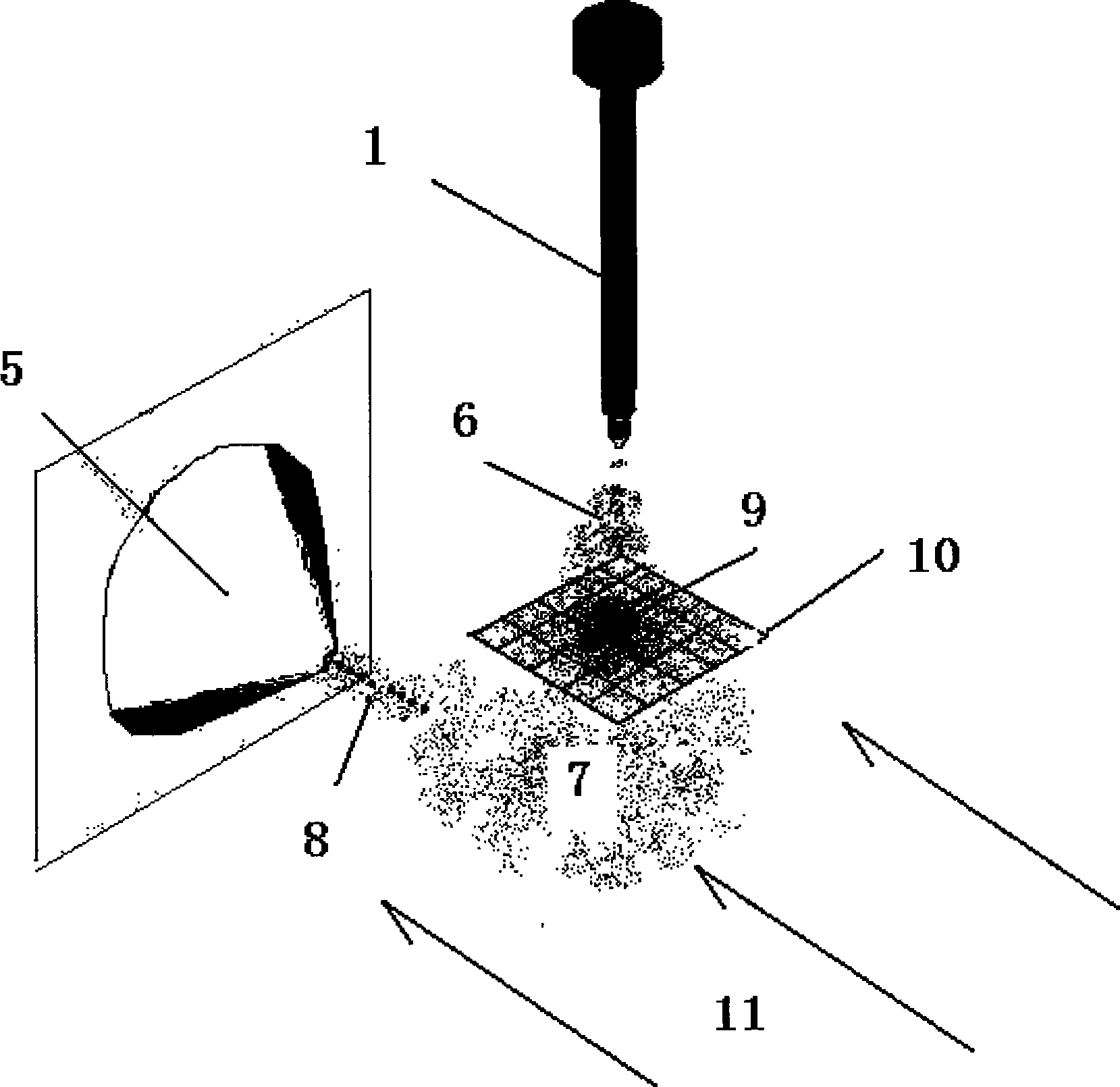 Open type atomizing field desorption ionization method and apparatus thereof