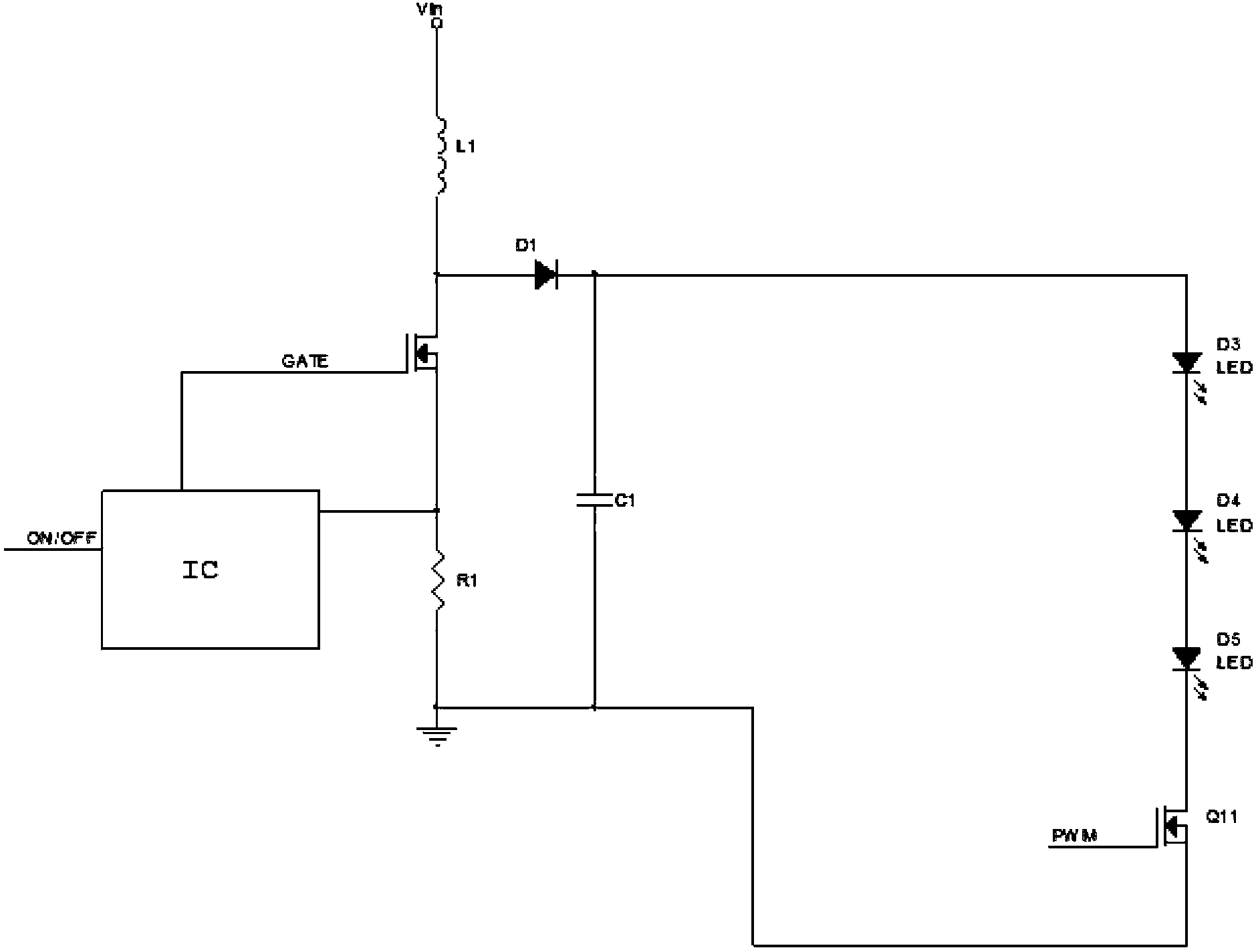 LED backlight drive circuit, liquid crystal display device and drive circuit