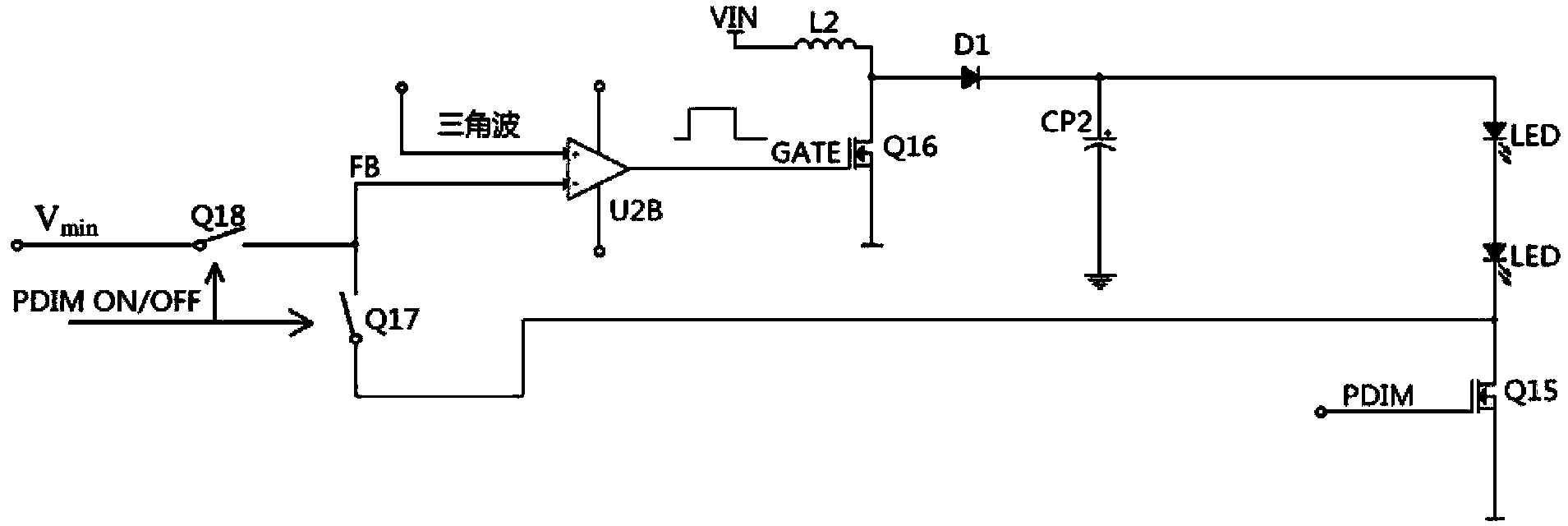 LED backlight drive circuit, liquid crystal display device and drive circuit