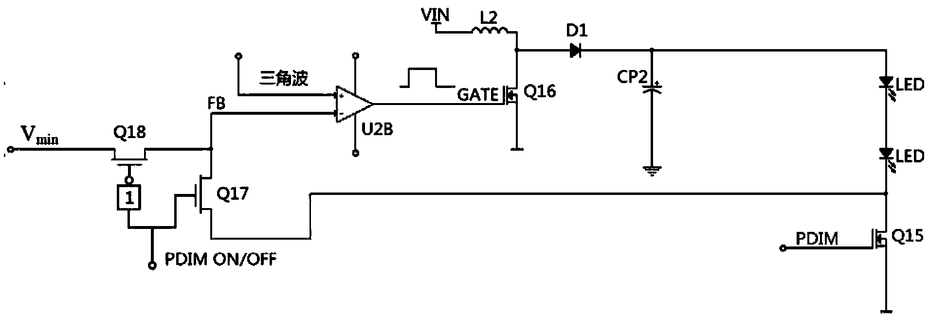 LED backlight drive circuit, liquid crystal display device and drive circuit