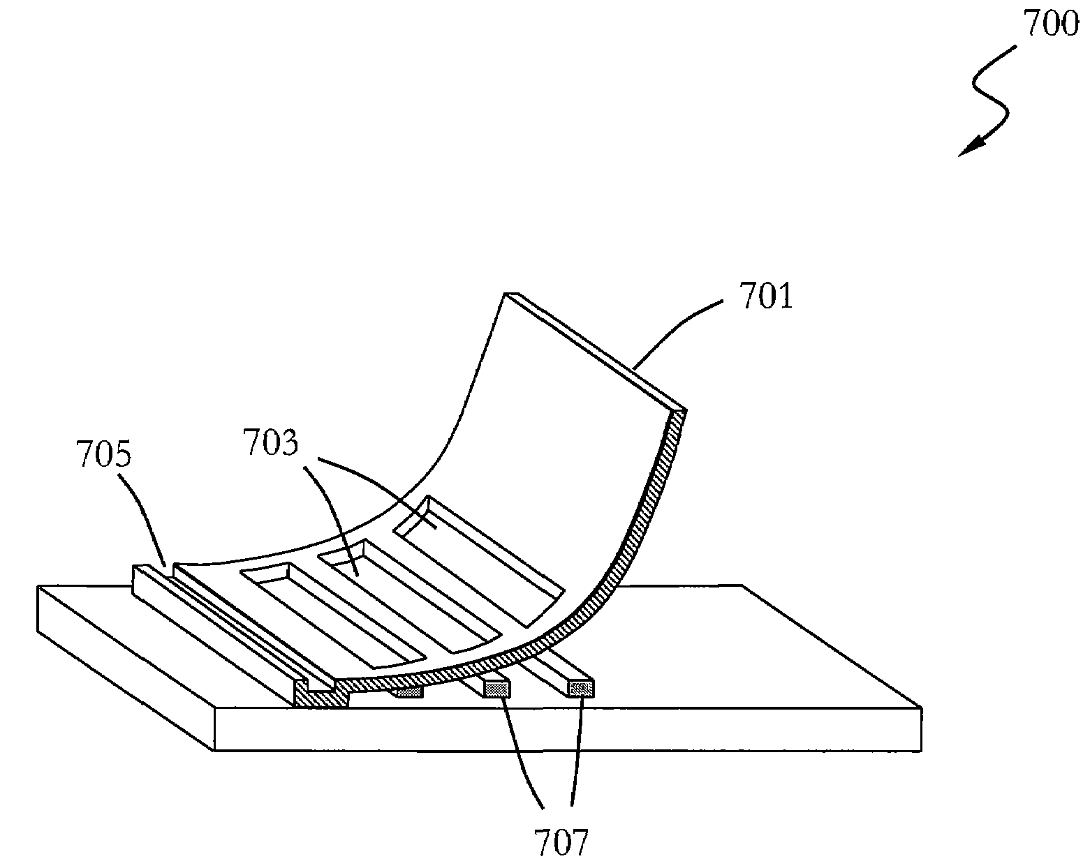 Method and structure for an out-of plane compliant micro actuator