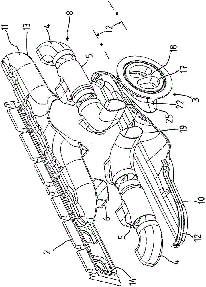 Exhaust manifold for exhaust device of internal combustion engine