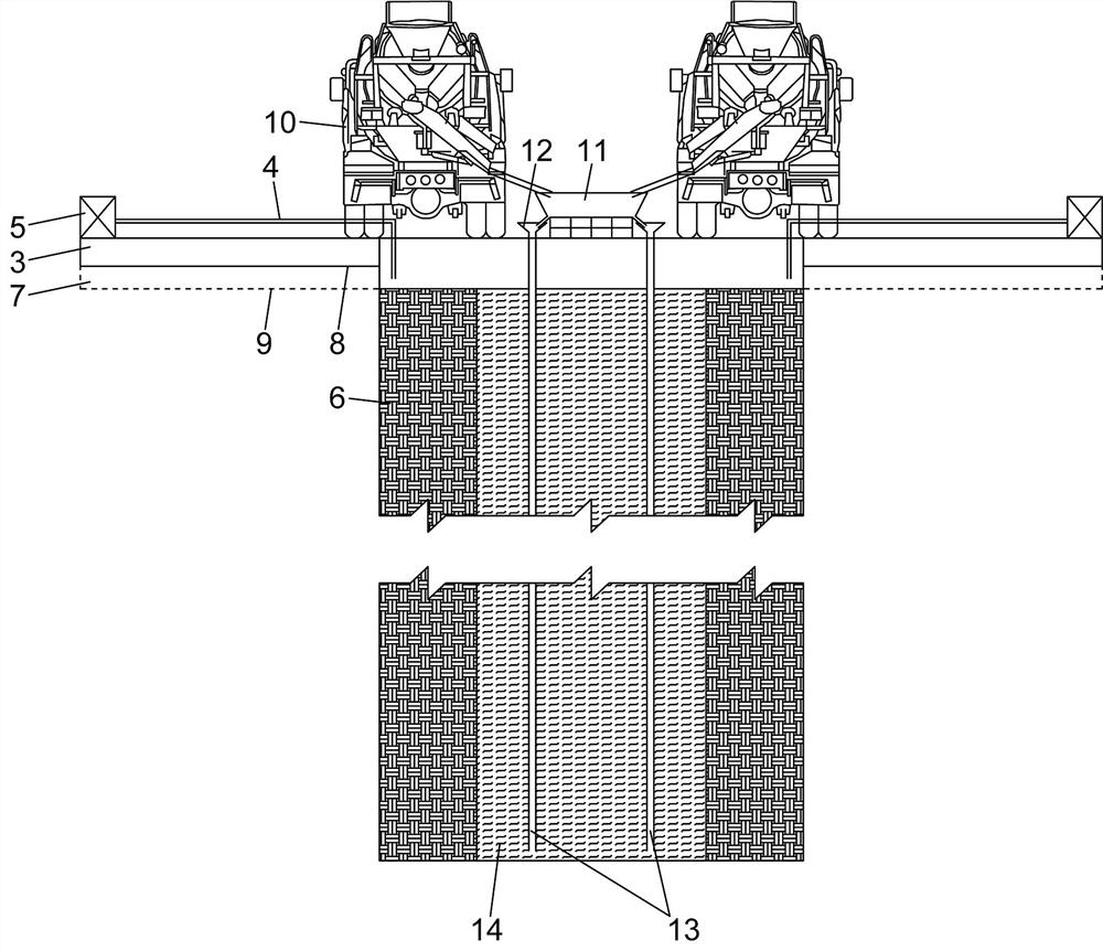 Construction method for preventing slurry from overflowing in underground diaphragm wall pouring construction