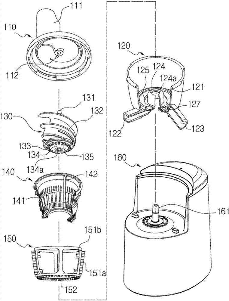 Juicing module for juicer