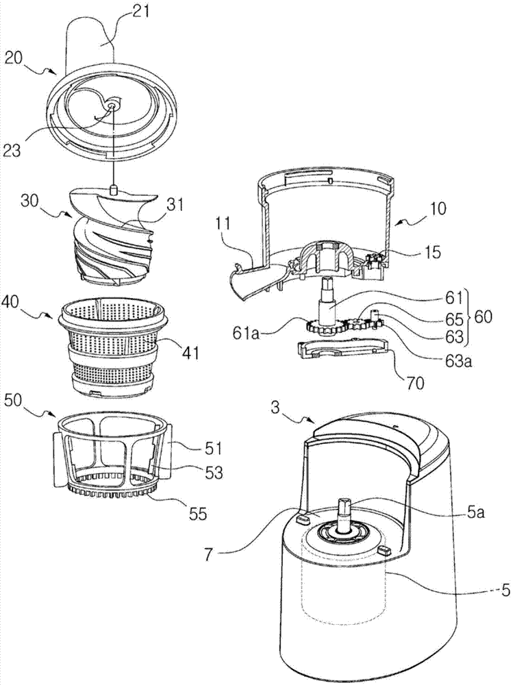 Juicing module for juicer