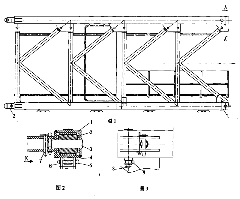 Tower crane mast section pin shaft connection method