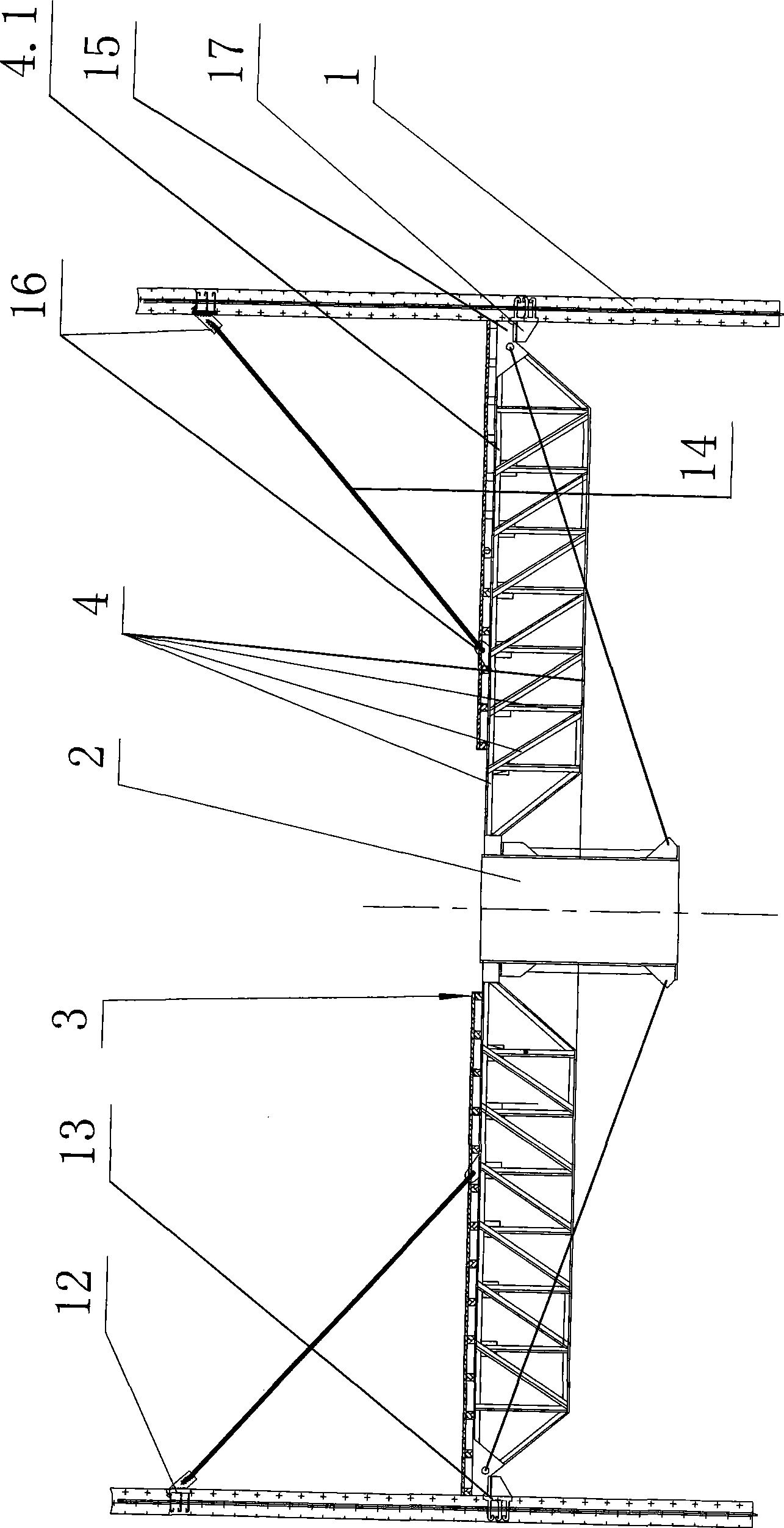 Mounting and demounting method roof plate formwork support platform of concrete silo