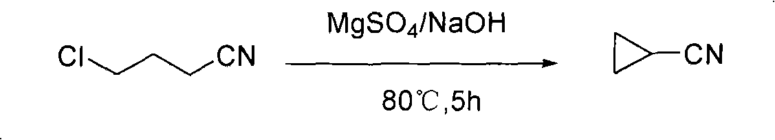 Method for artificially synthesizing cyclopropanecarbonitrile