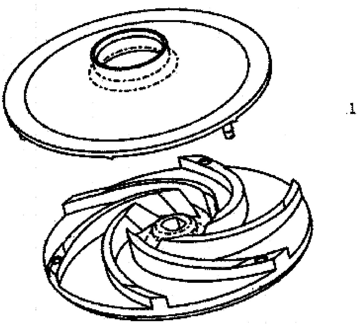 A detachable double-channel closed impeller