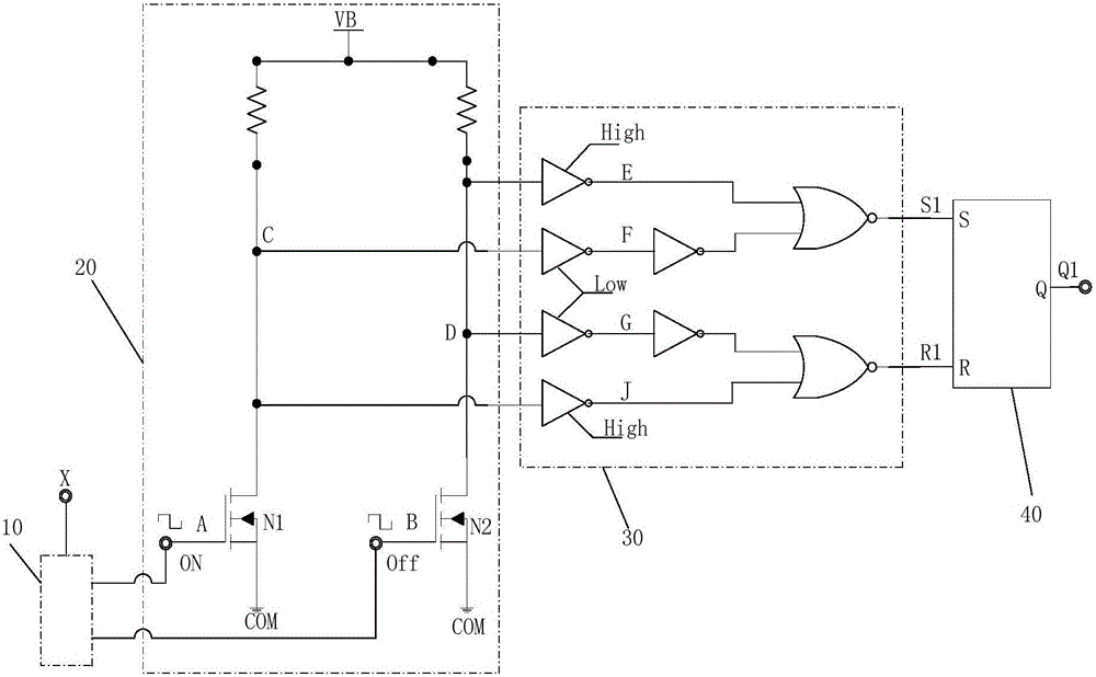 Filter circuit of high-voltage drive circuit and high-voltage drive circuit