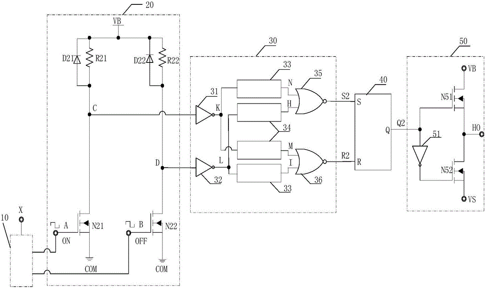 Filter circuit of high-voltage drive circuit and high-voltage drive circuit