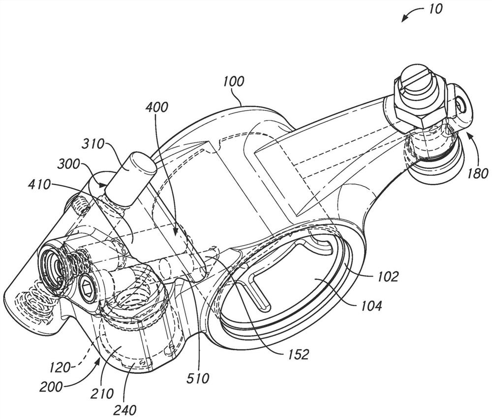 Selective resetting lost motion engine valve train components