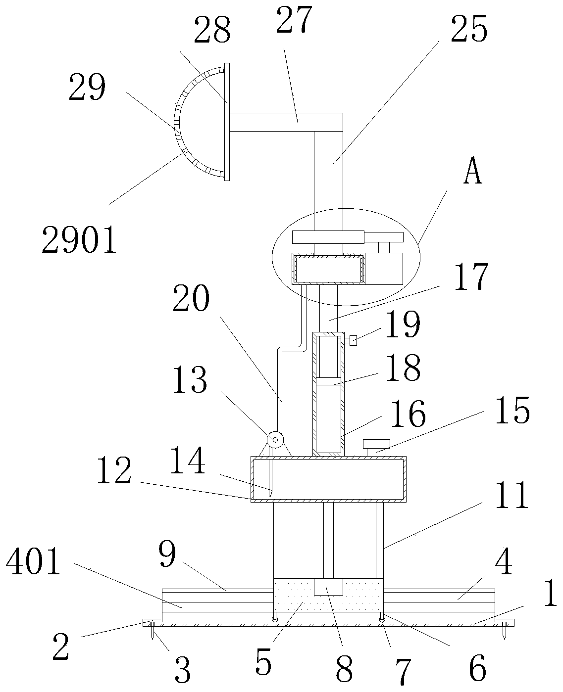 Air humidifying device for dendrobium planting
